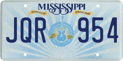 MS license plate JQR954