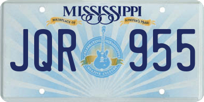 MS license plate JQR955