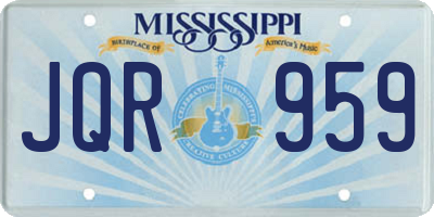 MS license plate JQR959