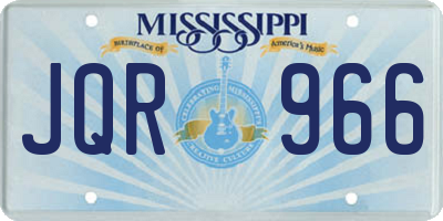 MS license plate JQR966