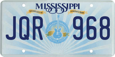MS license plate JQR968