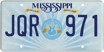 MS license plate JQR971