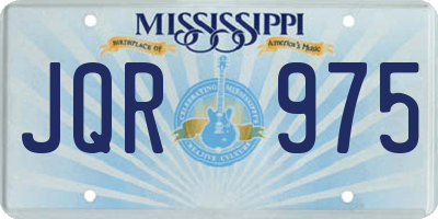 MS license plate JQR975