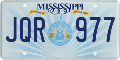 MS license plate JQR977