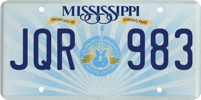 MS license plate JQR983