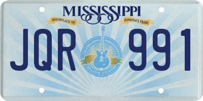 MS license plate JQR991