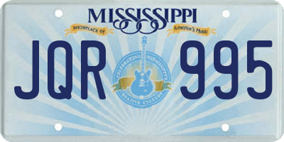 MS license plate JQR995