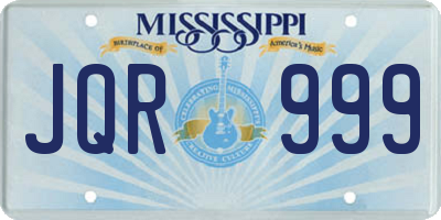 MS license plate JQR999