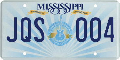 MS license plate JQS004
