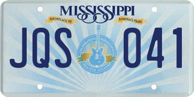 MS license plate JQS041