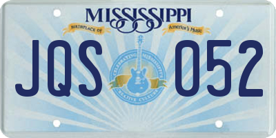 MS license plate JQS052