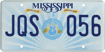 MS license plate JQS056