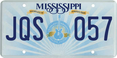 MS license plate JQS057