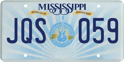MS license plate JQS059