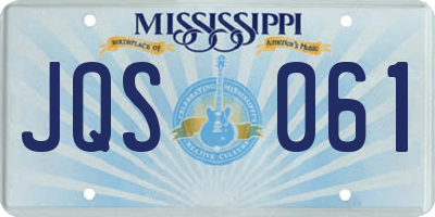MS license plate JQS061