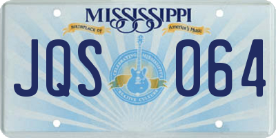 MS license plate JQS064