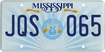 MS license plate JQS065