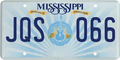 MS license plate JQS066