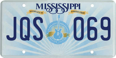 MS license plate JQS069