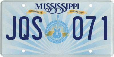 MS license plate JQS071