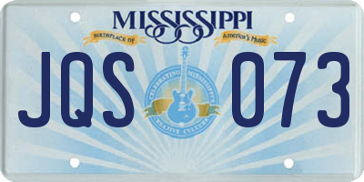 MS license plate JQS073