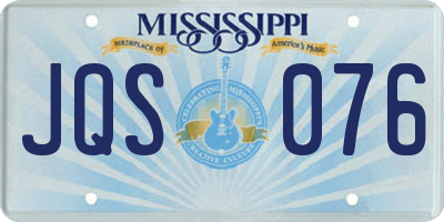 MS license plate JQS076