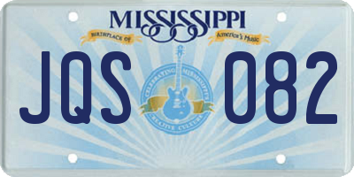 MS license plate JQS082