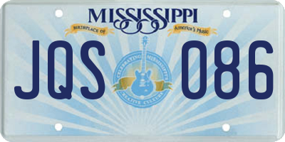 MS license plate JQS086