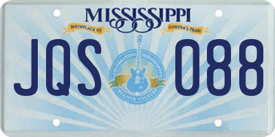 MS license plate JQS088