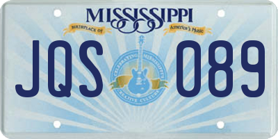 MS license plate JQS089