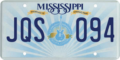 MS license plate JQS094