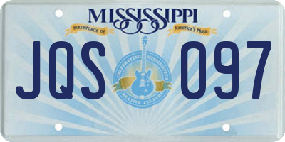 MS license plate JQS097