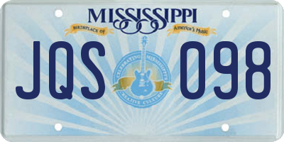 MS license plate JQS098