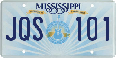 MS license plate JQS101