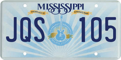 MS license plate JQS105