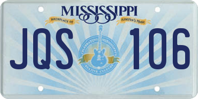 MS license plate JQS106