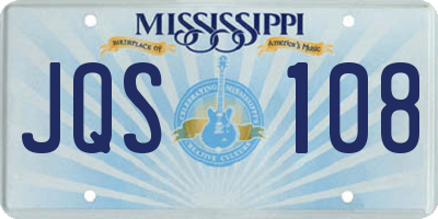 MS license plate JQS108