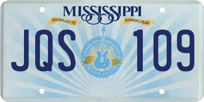 MS license plate JQS109