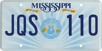 MS license plate JQS110