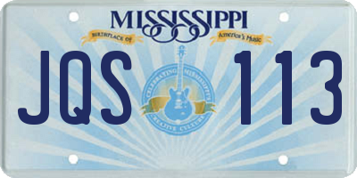 MS license plate JQS113