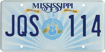 MS license plate JQS114