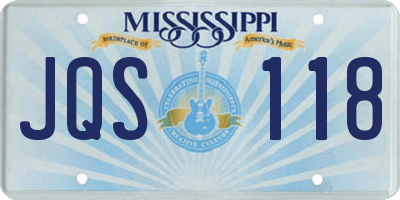 MS license plate JQS118