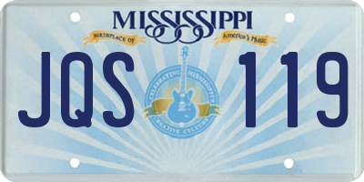 MS license plate JQS119