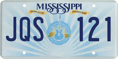 MS license plate JQS121