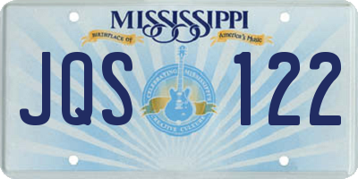 MS license plate JQS122