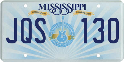 MS license plate JQS130