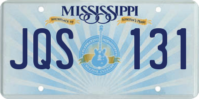 MS license plate JQS131