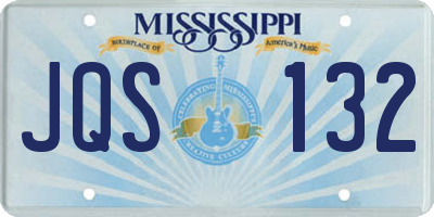 MS license plate JQS132