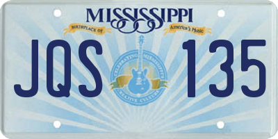 MS license plate JQS135
