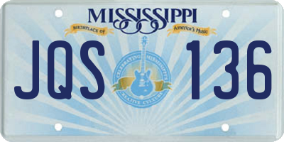 MS license plate JQS136
